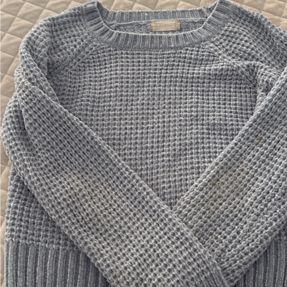 Altar'd State light blue Waffle Knit Sweater